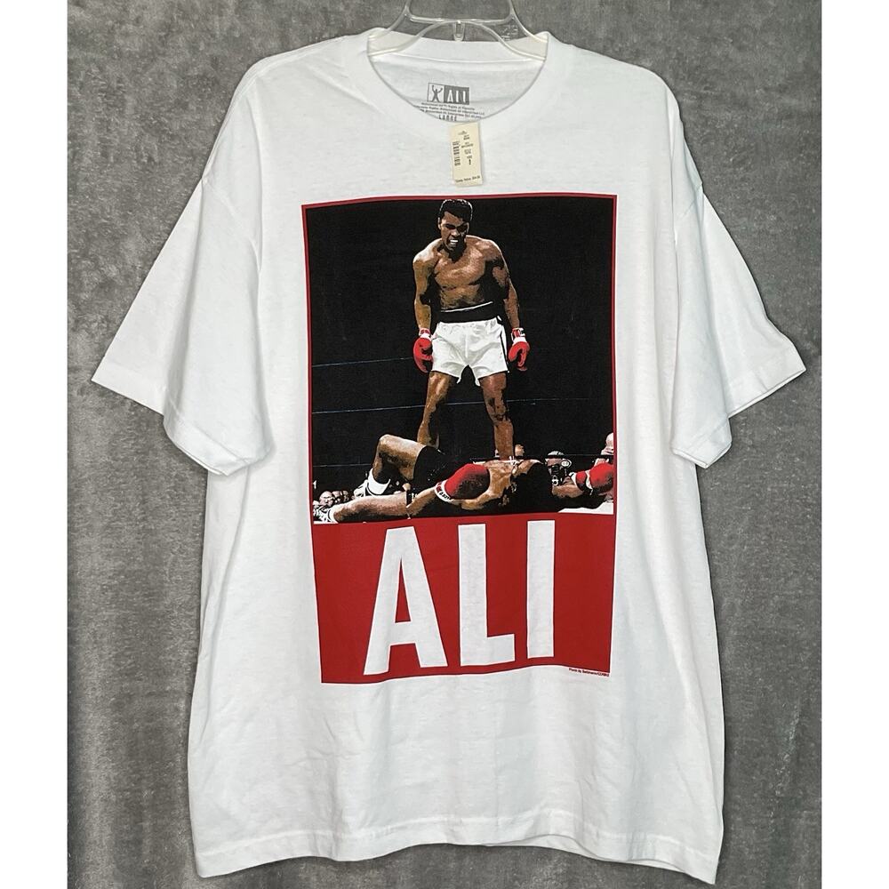 Muhammad Ali Graphic T Shirt Mens Large Boxing Legend 100% Cotton NEW